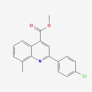 molecular formula C18H14ClNO2 B6045212 Methyl 2-(4-chlorophenyl)-8-methylquinoline-4-carboxylate 