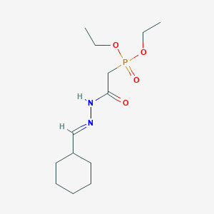 molecular formula C13H25N2O4P B6045514 N-[(E)-cyclohexylmethylideneamino]-2-diethoxyphosphorylacetamide 