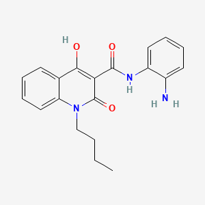 molecular formula C20H21N3O3 B604568 N-(2-aminophenyl)-1-butyl-4-hydroxy-2-oxo-3-quinolinecarboxamide CAS No. 151449-81-9
