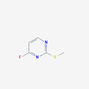 molecular formula C5H5FN2S B060457 4-Fluoro-2-methylsulfanyl-pyrimidine CAS No. 161124-03-4