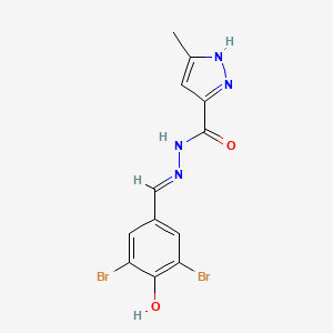 N'-(3,5-dibromo-4-hydroxybenzylidene)-3-methyl-1H-pyrazole-5-carbohydrazide