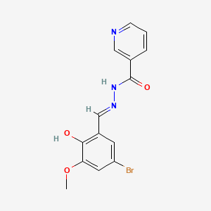N'-(5-bromo-2-hydroxy-3-methoxybenzylidene)nicotinohydrazide