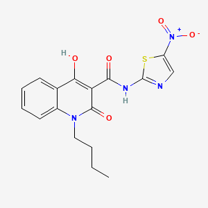 1-butyl-2-hydroxy-N-(5-nitro-1,3-thiazol-2-yl)-4-oxo-1,4-dihydroquinoline-3-carboxamide