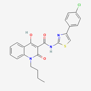 1-butyl-N-[4-(4-chlorophenyl)-1,3-thiazol-2-yl]-4-hydroxy-2-oxo-1,2-dihydro-3-quinolinecarboxamide