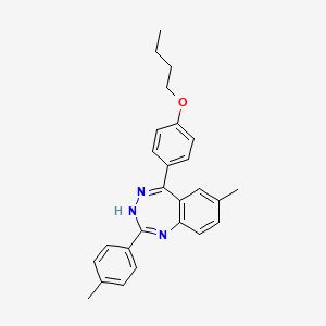 5-(4-Butoxy-phenyl)-7-methyl-2-p-tolyl-3H-benzo[e][1,2,4]triazepine