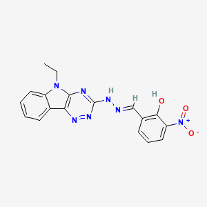 2-[(9-Ethyl-9H-1,3,4,9-tetraaza-fluoren-2-yl)-hydrazonomethyl]-6-nitro-phenol