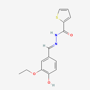 N'-(3-ethoxy-4-hydroxybenzylidene)-2-thiophenecarbohydrazide