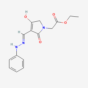 1-Ethoxycarbonylmethyl-3-phenylhydrazinomethylenepyrrolidine-2,4-dione