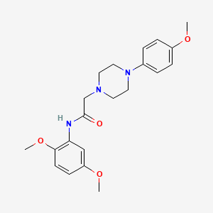 molecular formula C21H27N3O4 B6046213 N-(2,5-dimethoxyphenyl)-2-[4-(4-methoxyphenyl)-1-piperazinyl]acetamide 