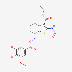 Ethyl 2-(acetylamino)-7-{[(3,4,5-trimethoxybenzoyl)oxy]imino}-4,5,6,7-tetrahydro-1-benzothiophene-3-carboxylate