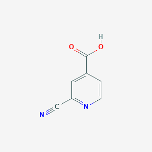 molecular formula C7H4N2O2 B060463 2-Cyanoisonicotinic acid CAS No. 161233-97-2
