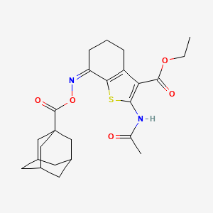 Ethyl 2-(acetylamino)-7-{[(1-adamantylcarbonyl)oxy]imino}-4,5,6,7-tetrahydro-1-benzothiophene-3-carboxylate