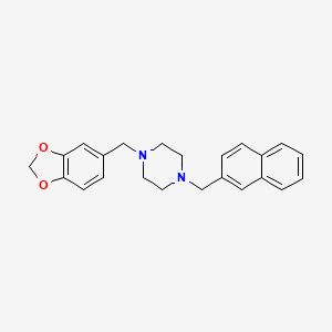 molecular formula C23H24N2O2 B6046401 1-(1,3-benzodioxol-5-ylmethyl)-4-(2-naphthylmethyl)piperazine 