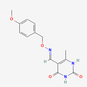 5-[(E)-{[(4-methoxybenzyl)oxy]imino}methyl]-6-methylpyrimidine-2,4(1H,3H)-dione