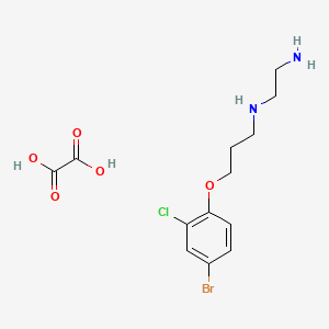 molecular formula C13H18BrClN2O5 B6046457 N'-[3-(4-bromo-2-chlorophenoxy)propyl]ethane-1,2-diamine;oxalic acid 