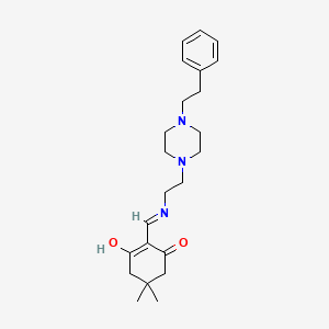 5,5-Dimethyl-2-[({2-[4-(2-phenylethyl)-1-piperazinyl]ethyl}amino)methylene]-1,3-cyclohexanedione