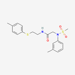 molecular formula C19H24N2O3S2 B6046493 N~2~-(3-methylphenyl)-N-{2-[(4-methylphenyl)sulfanyl]ethyl}-N~2~-(methylsulfonyl)glycinamide 