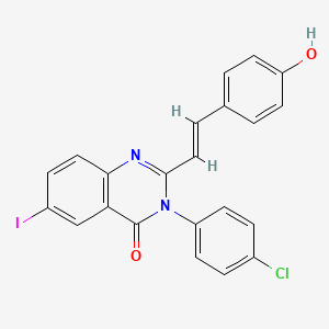3-(4-chlorophenyl)-2-[2-(4-hydroxyphenyl)vinyl]-6-iodo-4(3H)-quinazolinone