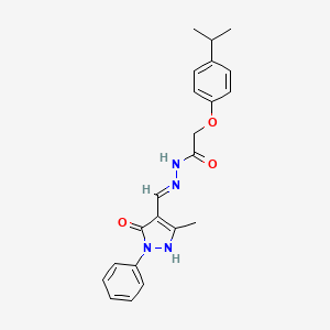 N'-[(5-hydroxy-3-methyl-1-phenyl-1H-pyrazol-4-yl)methylene]-2-(4-isopropylphenoxy)acetohydrazide
