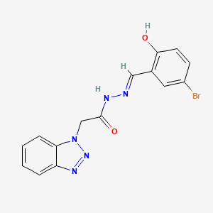 2-(1H-benzotriazol-1-yl)-N'-[(E)-(5-bromo-2-hydroxyphenyl)methylidene]acetohydrazide