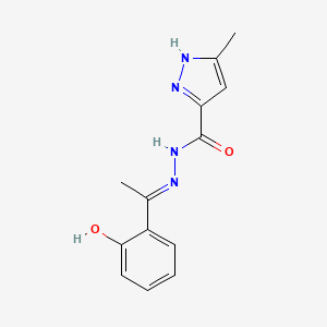 (E)-N'-(1-(2-hydroxyphenyl)ethylidene)-3-methyl-1H-pyrazole-5-carbohydrazide