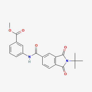 molecular formula C21H20N2O5 B6046608 METHYL 3-(2-TERT-BUTYL-1,3-DIOXO-2,3-DIHYDRO-1H-ISOINDOLE-5-AMIDO)BENZOATE 