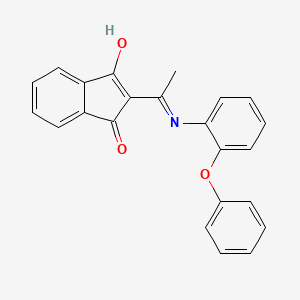 molecular formula C23H17NO3 B604670 2-[1-(2-phenoxyanilino)ethylidene]-1H-indene-1,3(2H)-dione CAS No. 351165-30-5