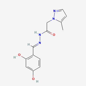 N'-(2,4-dihydroxybenzylidene)-2-(5-methyl-1H-pyrazol-1-yl)acetohydrazide