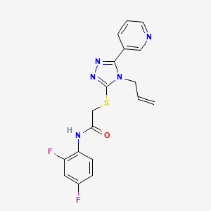 molecular formula C18H15F2N5OS B6046829 N-(2,4-difluorophenyl)-2-{[4-(prop-2-en-1-yl)-5-(pyridin-3-yl)-4H-1,2,4-triazol-3-yl]sulfanyl}acetamide 