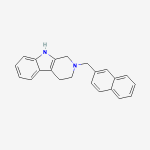 molecular formula C22H20N2 B6046906 2-(Naphthalen-2-ylmethyl)-1,3,4,9-tetrahydropyrido[3,4-b]indole 