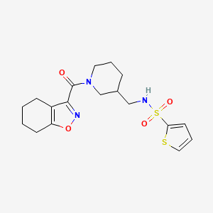 molecular formula C18H23N3O4S2 B6046928 N-[[1-(4,5,6,7-tetrahydro-1,2-benzoxazole-3-carbonyl)piperidin-3-yl]methyl]thiophene-2-sulfonamide 