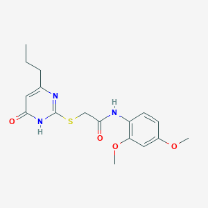 molecular formula C17H21N3O4S B6046972 N-(2,4-dimethoxyphenyl)-2-[(6-oxo-4-propyl-1,6-dihydropyrimidin-2-yl)sulfanyl]acetamide 
