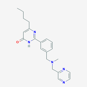molecular formula C21H25N5O B6046973 4-butyl-2-[3-[[methyl(pyrazin-2-ylmethyl)amino]methyl]phenyl]-1H-pyrimidin-6-one 
