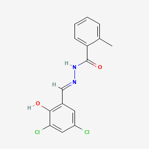 molecular formula C15H12Cl2N2O2 B604698 N'-(3,5-dichloro-2-hydroxybenzylidene)-2-methylbenzohydrazide CAS No. 304479-88-7