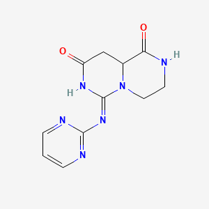 molecular formula C11H12N6O2 B6046983 6-(pyrimidin-2-ylamino)-3,4,9,9a-tetrahydro-2H-pyrazino[1,2-c]pyrimidine-1,8-dione 