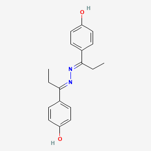 molecular formula C18H20N2O2 B604699 1-(4-羟基苯基)丙-1-酮[1-(4-羟基苯基)丙叉基]腙 CAS No. 1321752-63-9