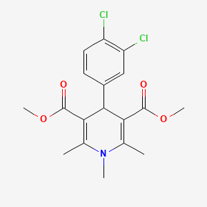 molecular formula C18H19Cl2NO4 B6047017 Dimethyl 4-(3,4-dichlorophenyl)-1,2,6-trimethyl-1,4-dihydropyridine-3,5-dicarboxylate CAS No. 6045-48-3