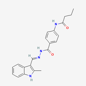 N-[4-[[[(Z)-(2-methylindol-3-ylidene)methyl]amino]carbamoyl]phenyl]butanamide
