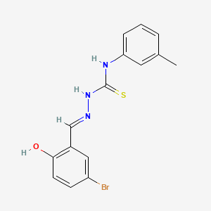 molecular formula C15H14BrN3OS B604705 5-bromo-2-hydroxybenzaldehyde N-(3-methylphenyl)thiosemicarbazone CAS No. 307340-55-2