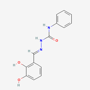 (2E)-2-(2,3-dihydroxybenzylidene)-N-phenylhydrazinecarboxamide