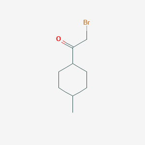 molecular formula C9H15BrO B060471 Ethanone, 2-bromo-1-(trans-4-methylcyclohexyl)- (9CI) CAS No. 195138-22-8