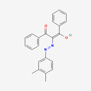 molecular formula C23H20N2O2 B604711 2-[2-(3,4-Dimethylphenyl)hydrazinylidene]-1,3-diphenylpropane-1,3-dione CAS No. 328025-84-9