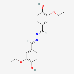 molecular formula C18H20N2O4 B604713 3-Ethoxy-4-hydroxybenzaldehyde (3-ethoxy-4-hydroxybenzylidene)hydrazone CAS No. 28076-03-1