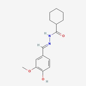 molecular formula C15H20N2O3 B604714 N'-[(E)-(4-hydroxy-3-methoxyphenyl)methylidene]cyclohexanecarbohydrazide CAS No. 443981-64-4