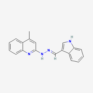 molecular formula C19H16N4 B6047157 N-[(E)-1H-indol-3-ylmethylideneamino]-4-methylquinolin-2-amine 