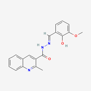 molecular formula C19H17N3O3 B604719 N'-(2-hydroxy-3-methoxybenzylidene)-2-methyl-3-quinolinecarbohydrazide CAS No. 491586-35-7