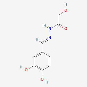 molecular formula C9H10N2O4 B604720 N'-(3,4-dihydroxybenzylidene)-2-hydroxyacetohydrazide CAS No. 491586-60-8