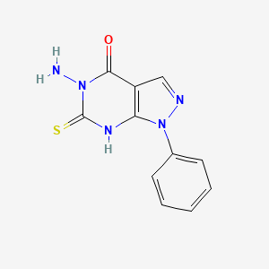 5-amino-1-phenyl-6-sulfanyl-1,5-dihydro-4H-pyrazolo[3,4-d]pyrimidin-4-one