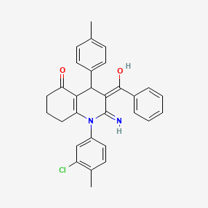 2-amino-3-benzoyl-1-(3-chloro-4-methylphenyl)-4-(4-methylphenyl)-4,6,7,8-tetrahydro-5(1H)-quinolinone