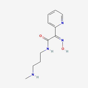 molecular formula C11H16N4O2 B604724 2-Hydroxyimino-N-(3-methylamino-propyl)-2-pyridin-2-yl-acetamide CAS No. 404380-34-3
